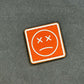 PVC Velcro Patch Sad Face Orange and White