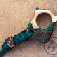 Set of Mammoth Tusk and Moose Horn Single Finger Knuckle Duster SFK 03 & Brass EDC Paracord Bead Frog