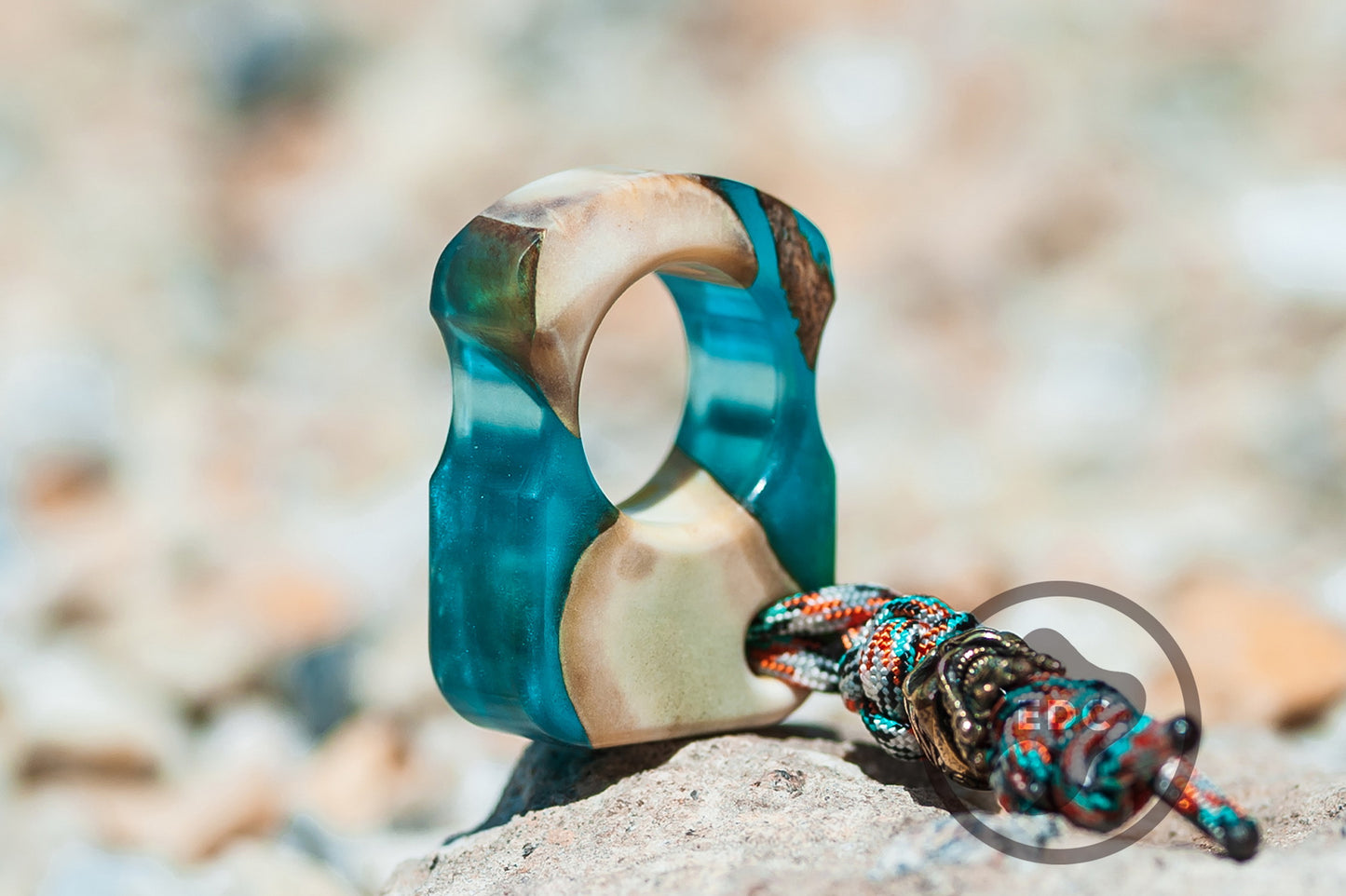 Set of Moose Horn Single Finger Brass Knuckles SFK 01 & Brass Paracord Bead Bearded Skull With Celtic Pattern