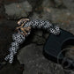 Set of Single Finger Brass Knuckles SFK 03 Black Anodizing Type 3 & Brass Lanyard Bead Alien & EDC Leather Pouch