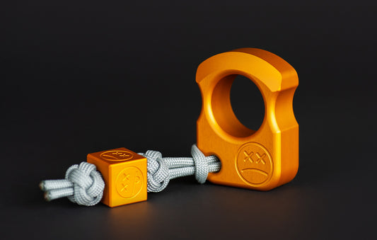 Orange cheap aluminum single edc knuckle SFK 01 _ 1