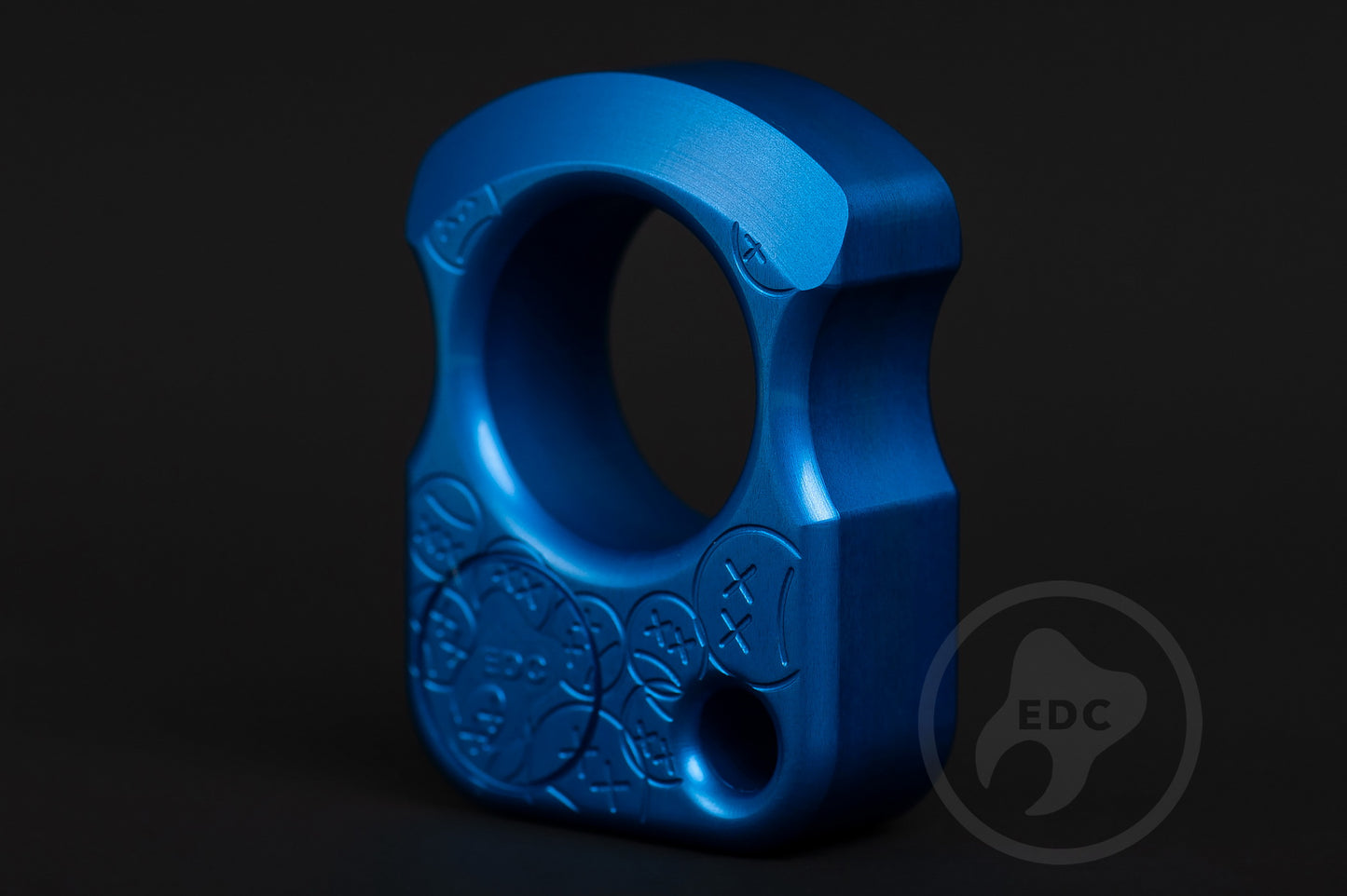 Single Finger Brass Knuckles SFK 01 Stamp Blue Anodizing Type 2