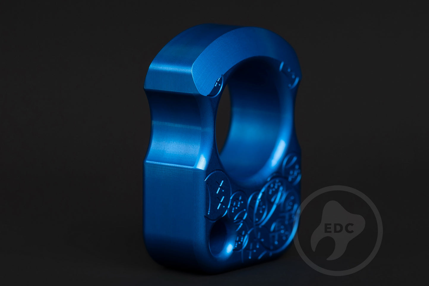 Single Finger Brass Knuckles SFK 01 Stamp Blue Anodizing Type 2