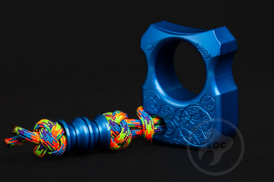 Single Finger Brass Knuckles SFK 02 Stamp Blue Anodizing Type 2