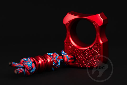 Single Finger Brass Knuckles SFK 02 Stamp Red Anodizing Type 2