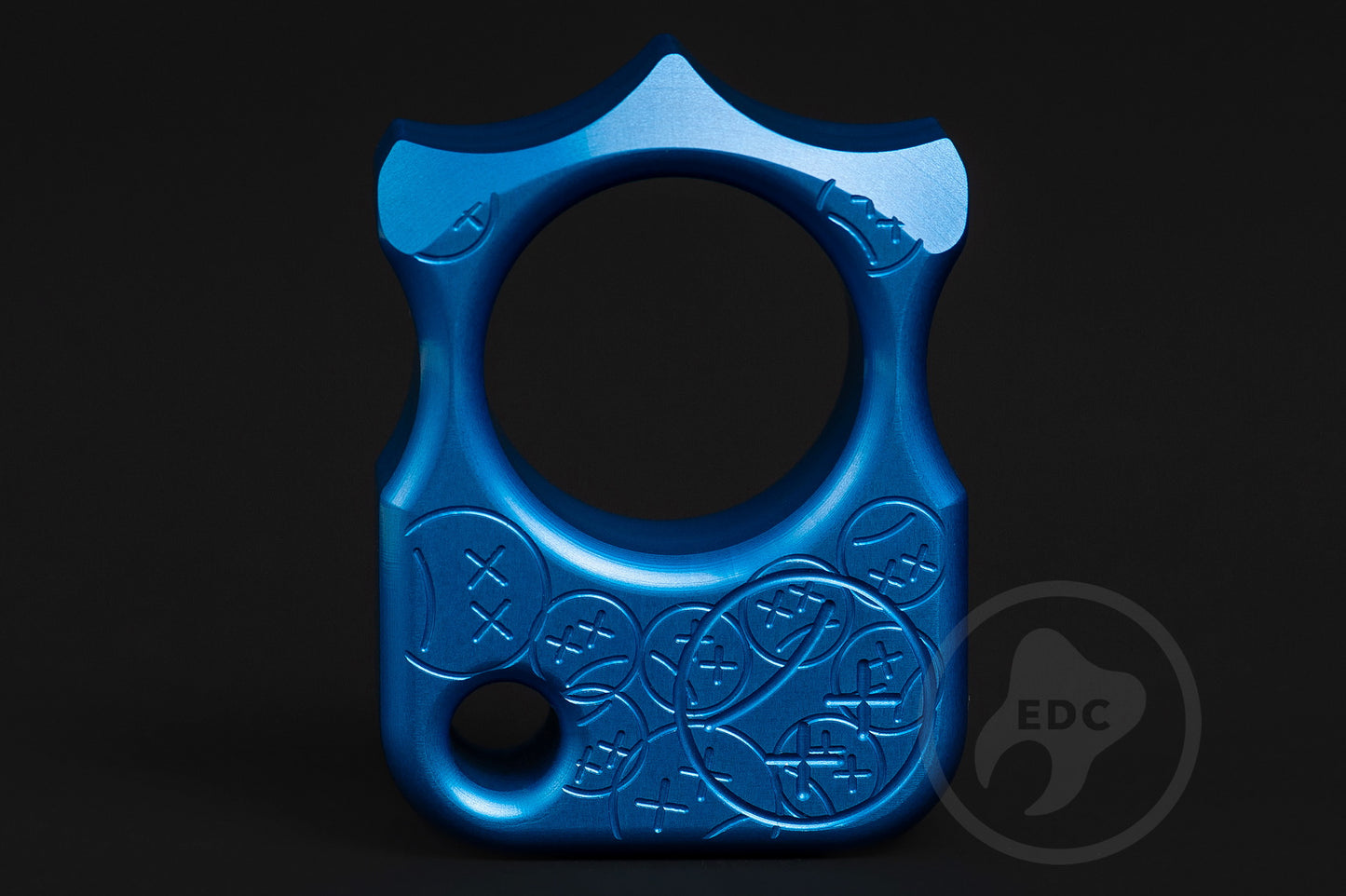 Single Finger Brass Knuckles SFK 03 Stamp Blue Anodizing Type 2