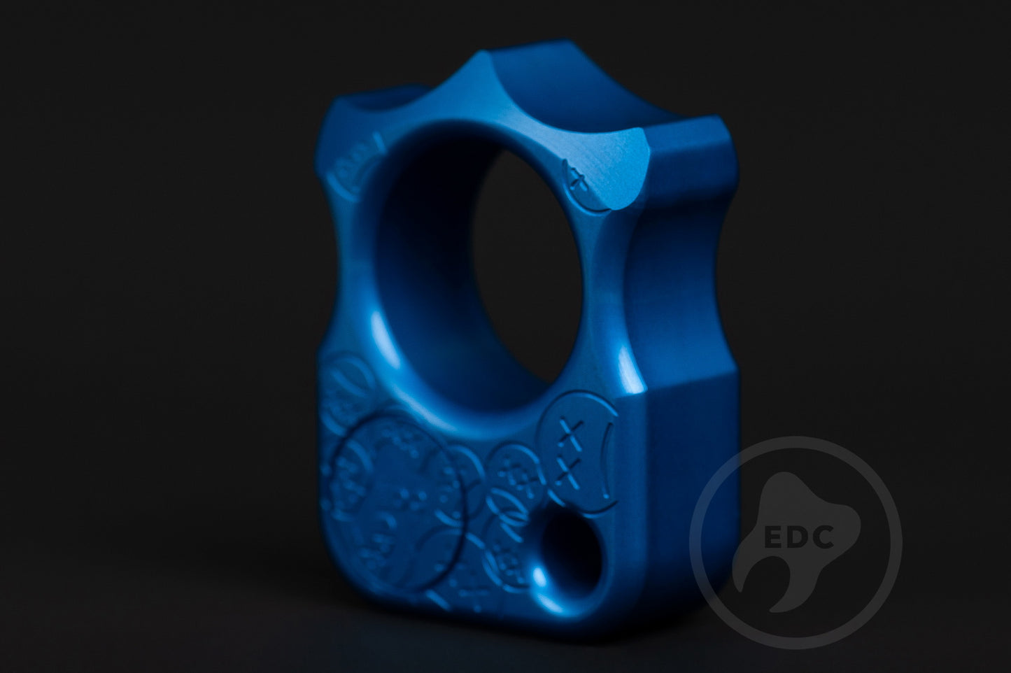 Single Finger Brass Knuckles SFK 03 Stamp Blue Anodizing Type 2