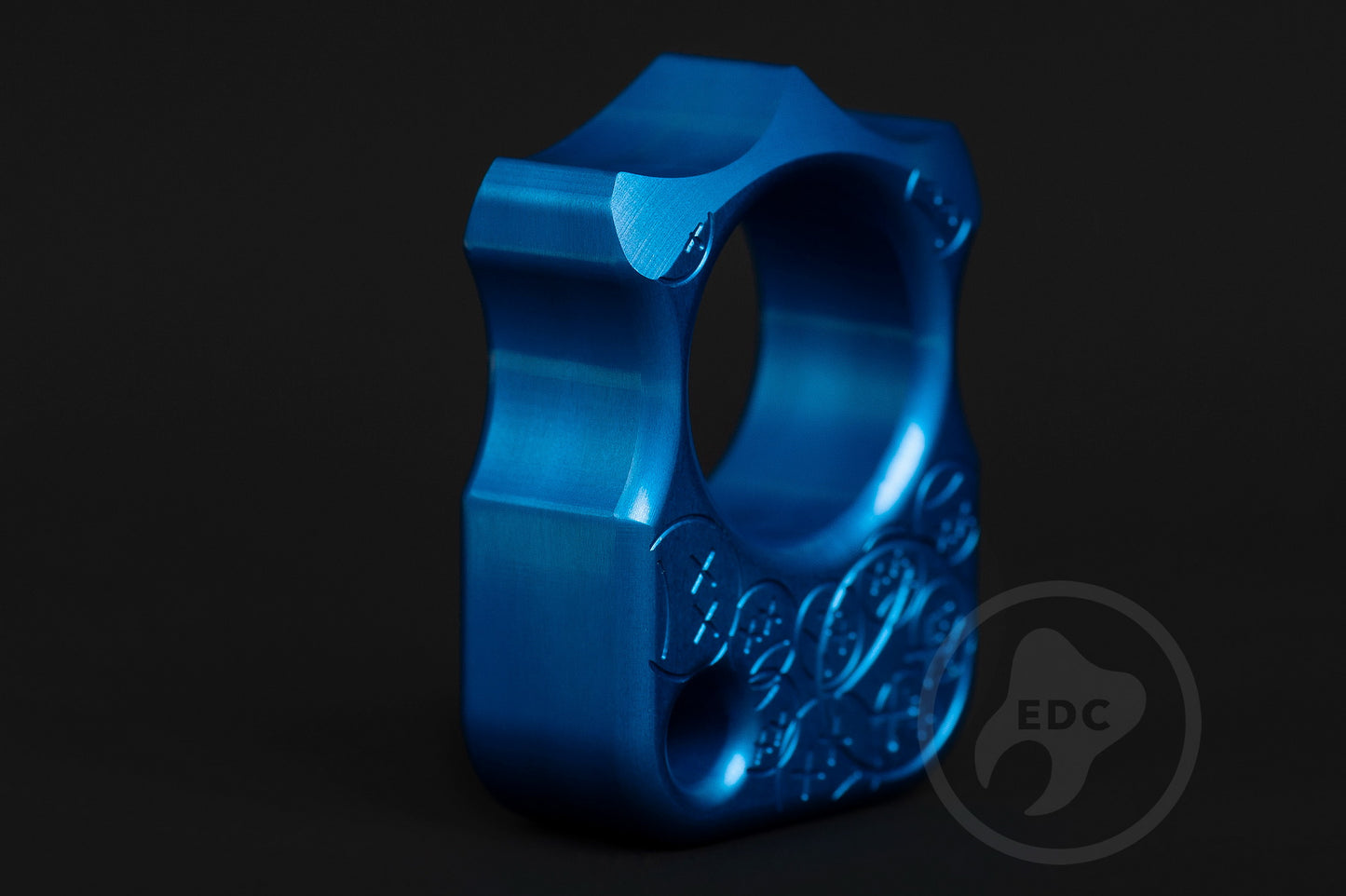 Single Finger Brass Knuckles SFK 03 Stamp Blue Anodizing Type 2