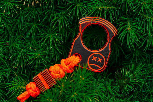 Single Finger Knuckleduster SFK 01 Micarta Black Orange