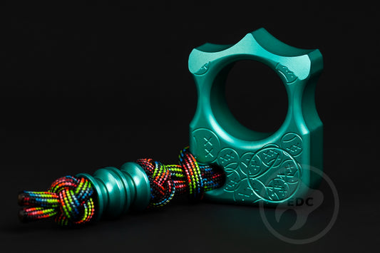 Single Finger Knuckleduster SFK 03 Stamp Teal Anodizing Type 2