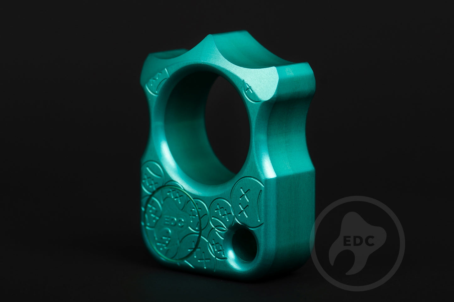 Single Finger Knuckleduster SFK 03 Stamp Teal Anodizing Type 2