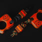 Single Knuckle Duster SFK 01 Orange Black Micarta