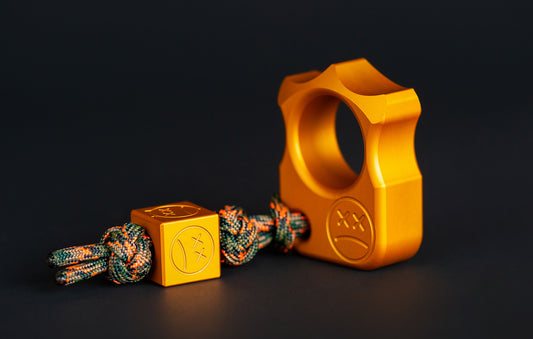 Orange cheap aluminum single finger knuckleduster SFK 03 _ 1