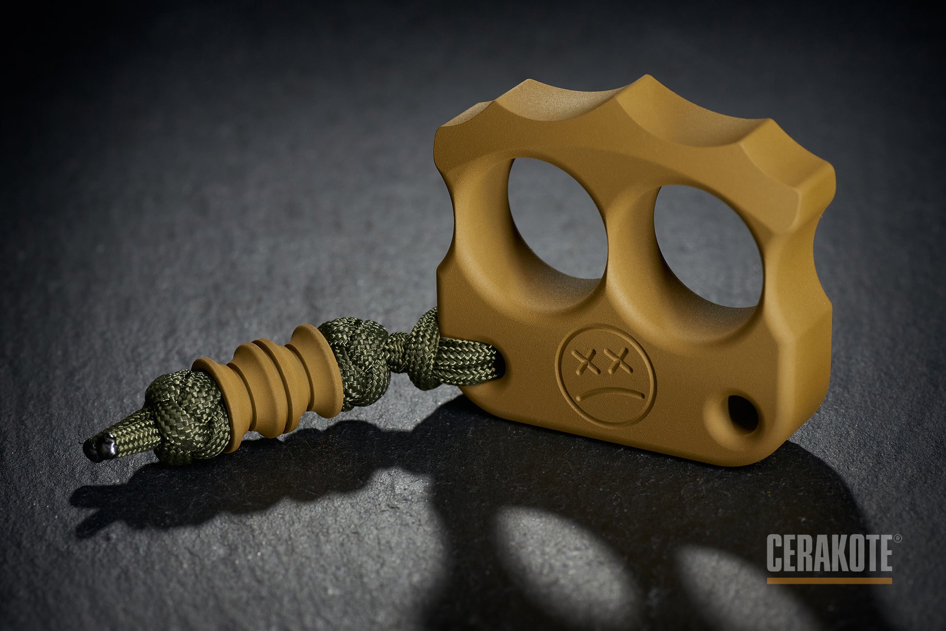 cool cerakote coated mustard two finger knuckles DFK 03 - 5