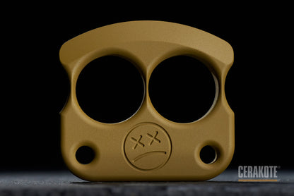 Two Knuckle Brass Knuckles DFK 01 Cerakote Coating H-8000 RAL 8000