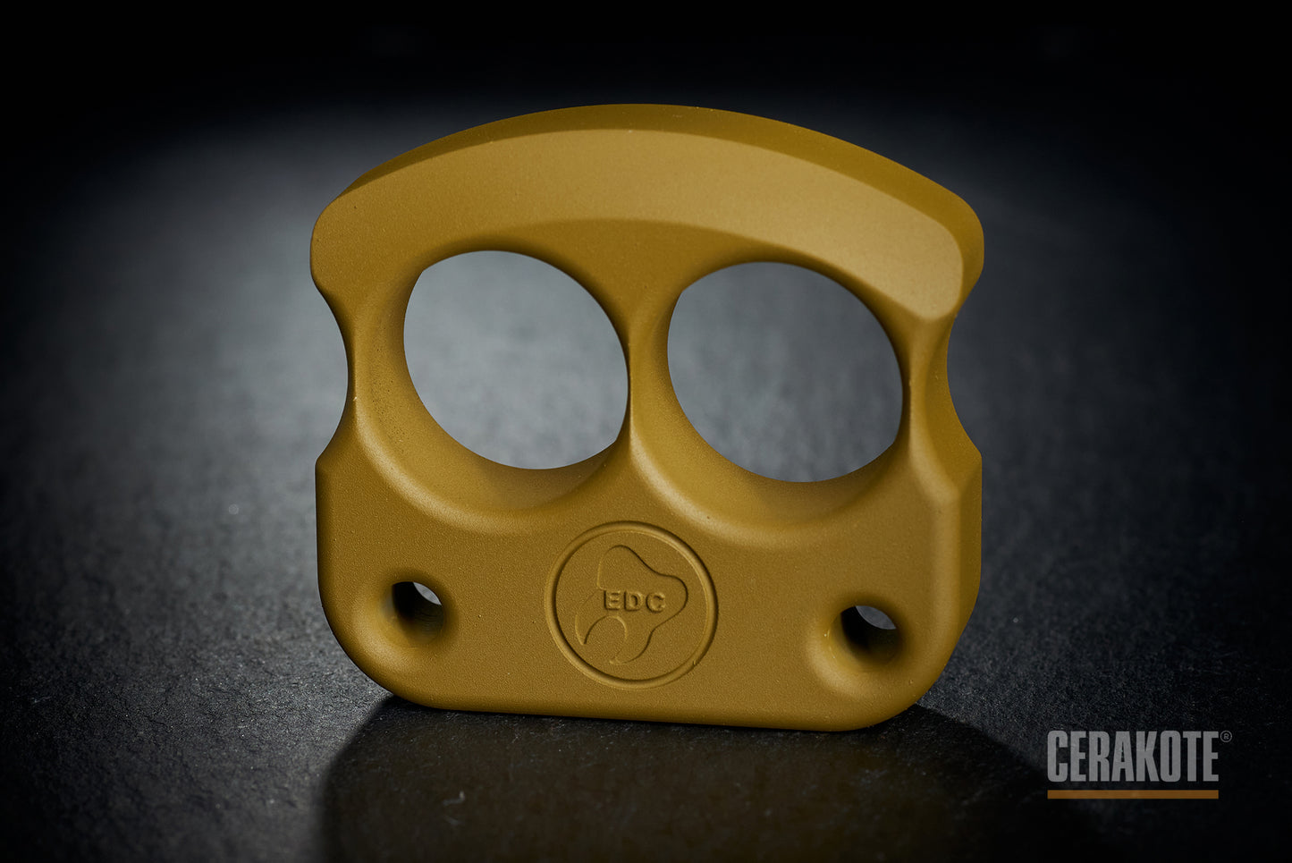 Two Knuckle Brass Knuckles DFK 01 Cerakote Coating H-8000 RAL 8000