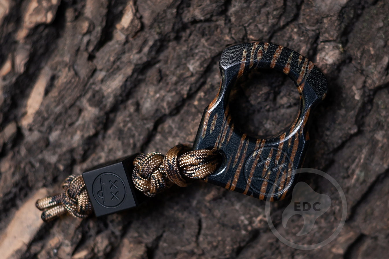 Single Brass Knuckles SFK 01 Micarta Black Palm EDCCraft