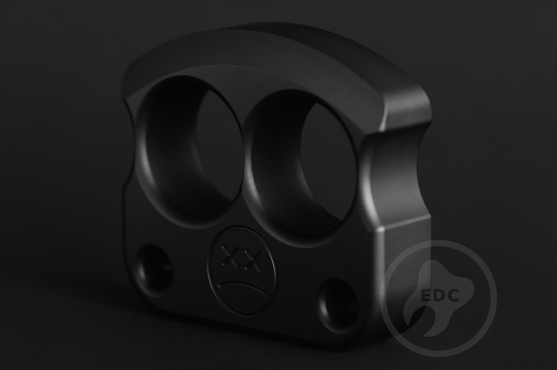 2 Finger Brass Knuckles DFK 01 Black Anodizing Type 3 – EDCCraft