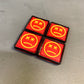 EDC Velcro Patch Sad Face Black, Red, and Yellow 2 pcs.