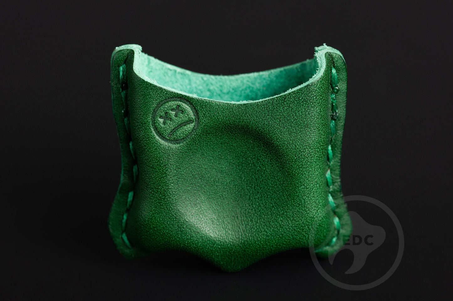 EDC Pouch Green Leather for Knuck SFK 03