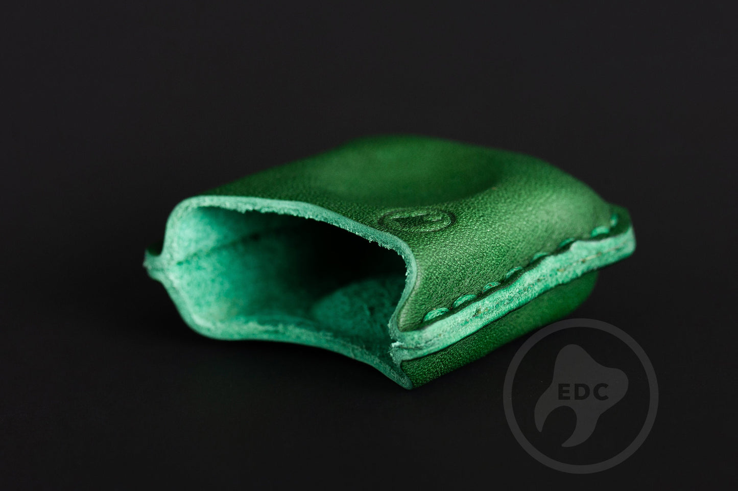 EDC Pouch Green Leather for Knuck SFK 03