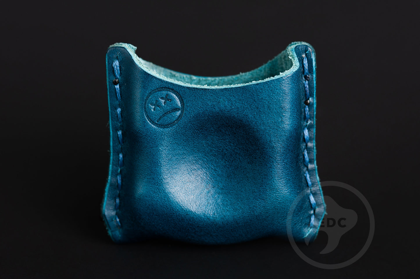 EDC Pouch Blue Leather for Knuck SFK 01