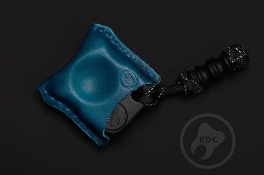 EDC Pouch Blue Leather for Knuck SFK 02