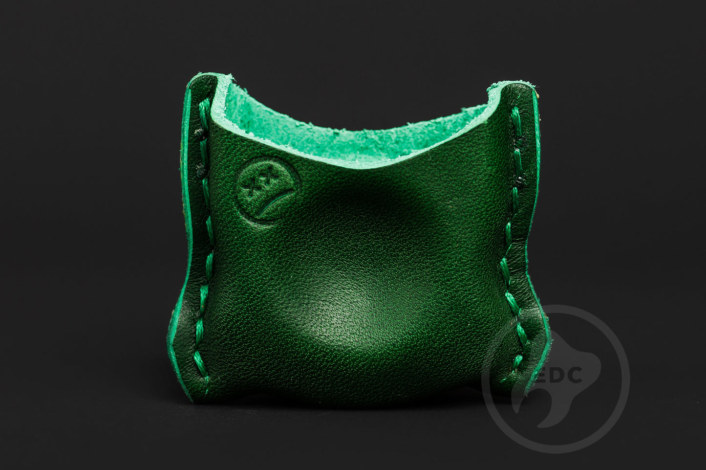 EDC Pouch Green Leather for Knuck SFK 01