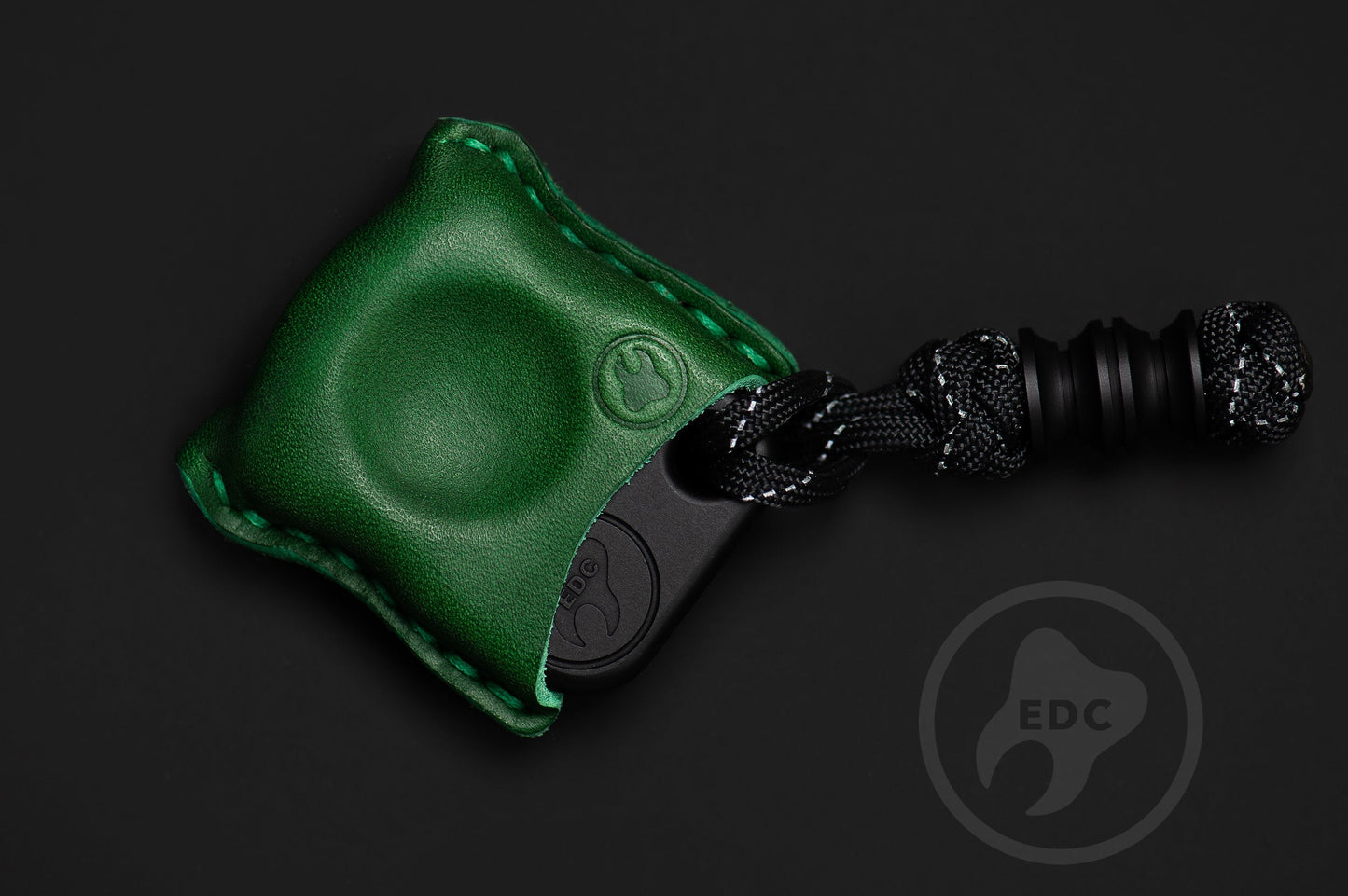 EDC Pouch Green Leather for Knuck SFK 01