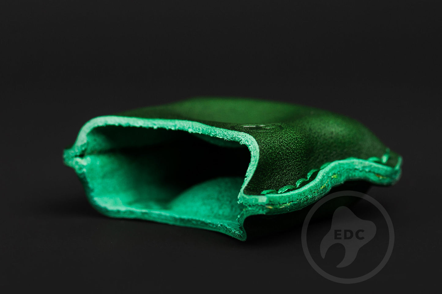 EDC Pouch Green Leather for Knuck SFK 01