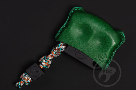 EDC Pouch Green Leather for Knuck DFK 01