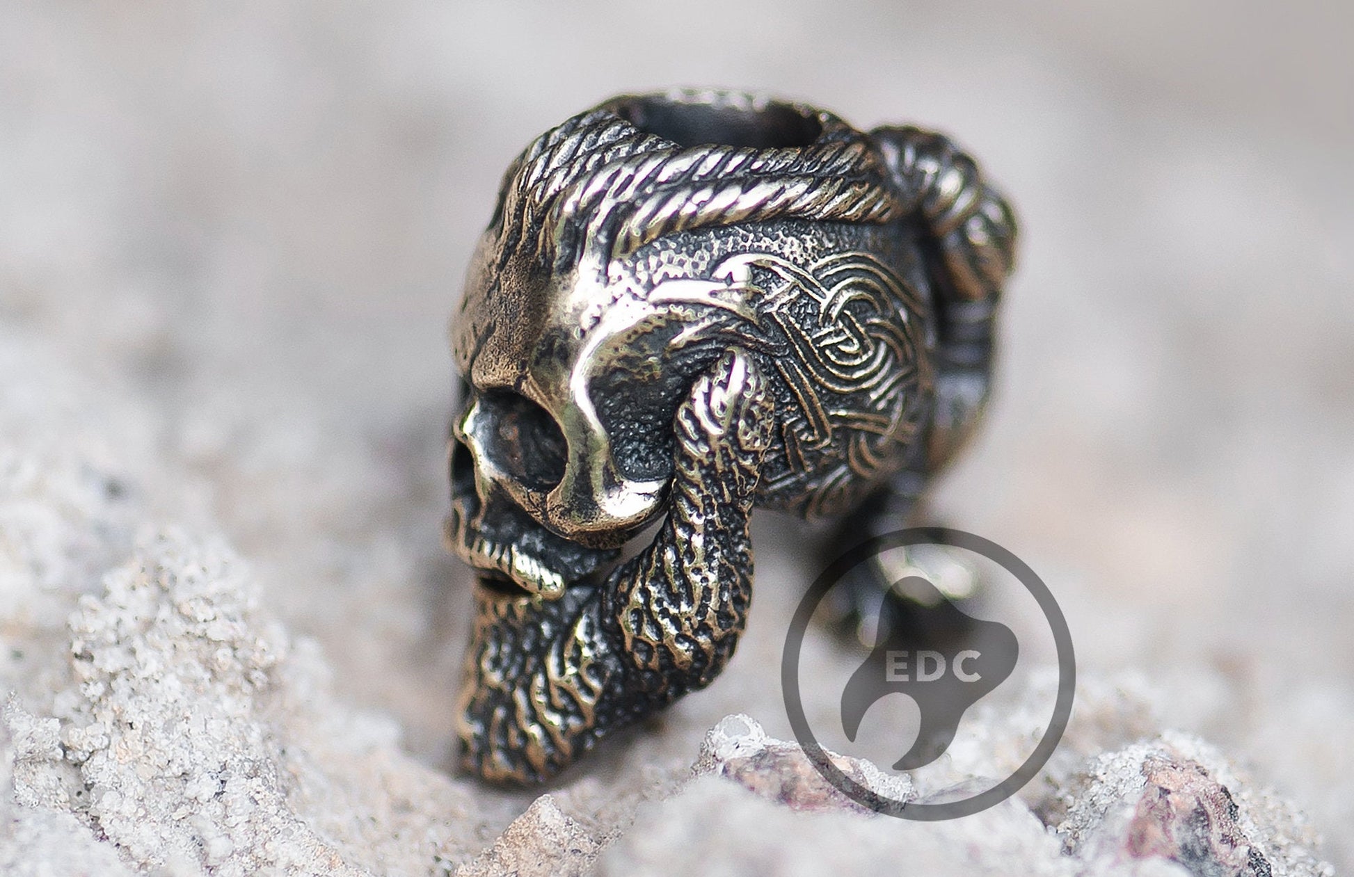 Hand carved bone skull beads – Kruger EDC